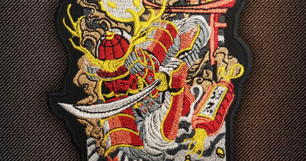 武士の鎧鎧刺繍スリーブパッチ #4